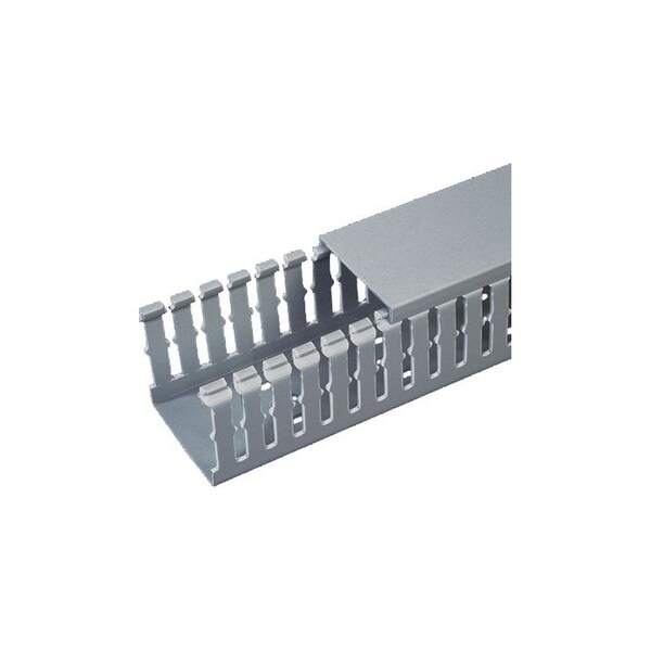 Panduit 3" X 4" WIRING DUCT TYPE F, SLOTTED SIDEWALL LT GREY, 6FT LENGTHS ROHS F3X4LG6